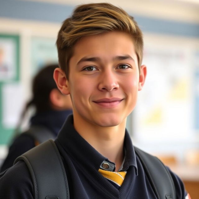 A photo featuring a male student