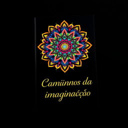 An eye-catching book cover set against a black background, featuring a vibrant, colorful mandala in the center