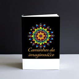 An eye-catching book cover set against a black background, featuring a vibrant, colorful mandala in the center