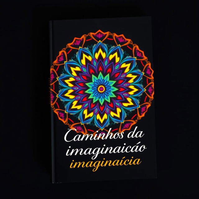 An eye-catching book cover set against a black background, featuring a vibrant, colorful mandala in the center