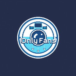 A pixel art logo design for an OnlyFans inspired brand