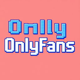 A pixel art design focusing on the letters of 'OnlyFans'