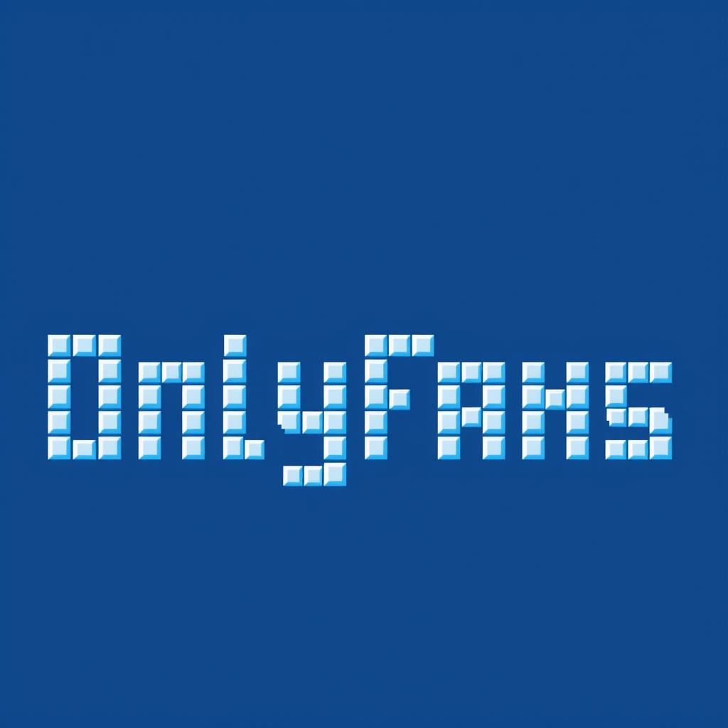 A pixel art design of the 'OnlyFans' letters, each constructed from small squares