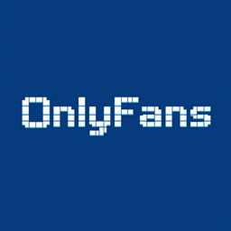 A pixel art design of the 'OnlyFans' letters, each constructed from small squares