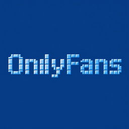 A pixel art design of the 'OnlyFans' letters, each constructed from small squares