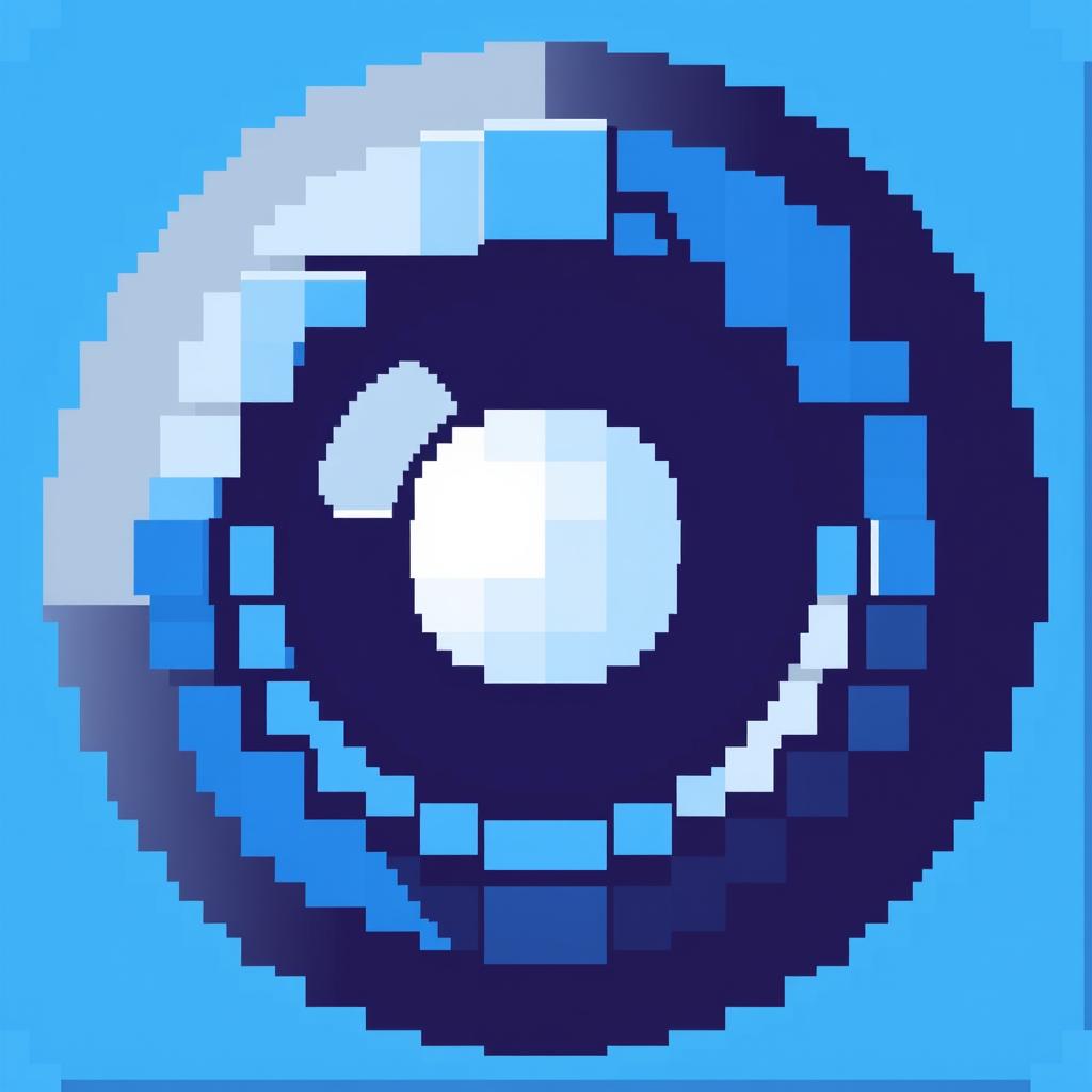 A pixel art version of the OnlyFans logo icon, excluding the letters