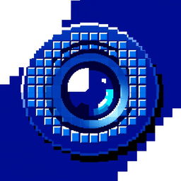 A pixel art version of the OnlyFans logo icon, excluding the letters