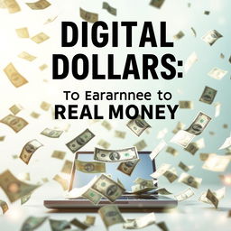 A visually captivating image titled 'Digital Dollars: Your Guide to Earning Real Money'