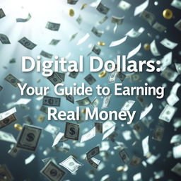 A visually captivating image titled 'Digital Dollars: Your Guide to Earning Real Money'