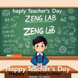 An electronic photo album cover for Teacher's Day, set on September 10, 2024