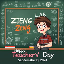 An electronic photo album cover for Teacher's Day, set on September 10, 2024