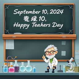 A Teachers' Day themed cover featuring a split theme