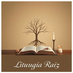 Design a captivating and minimalistic book cover for "Liturgia Raiz"