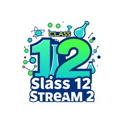 A creative and stylish logo design for Class 12 Science Stream 2