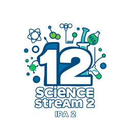 A creative and stylish logo design for Class 12 Science Stream 2