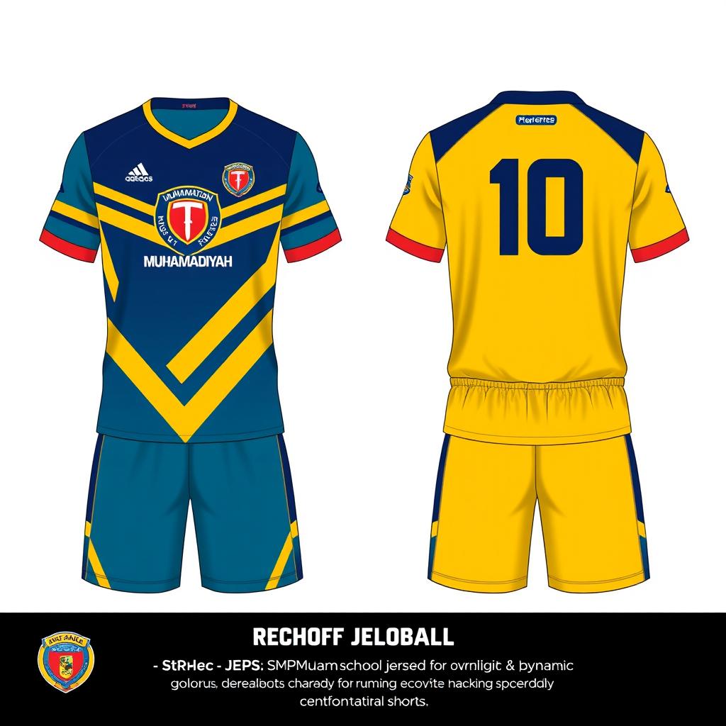 A sports jersey design for the middle school athletic team at SMP Muhammadiyah