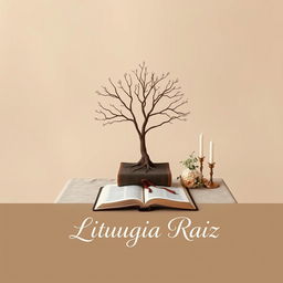 Design a captivating and minimalistic book cover for "Liturgia Raiz"