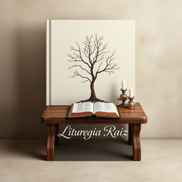 Design a captivating and minimalistic book cover for "Liturgia Raiz"