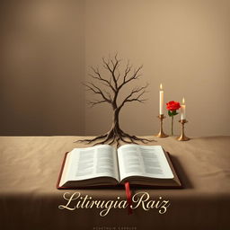 Design a captivating and minimalistic book cover for "Liturgia Raiz"