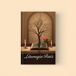 Design a captivating and minimalistic book cover for "Liturgia Raiz"