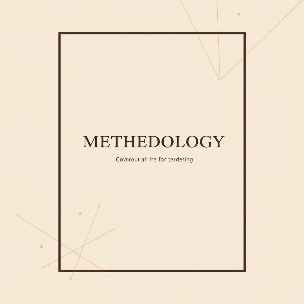 A professional and sophisticated cover page design for a methodology document used in tendering