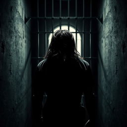 A powerful movie poster depicting a young adult Indian gangster with long hair, viewed from the back inside a dimly lit prison cell