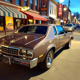 A classic 1985 Chevrolet Nova, showcasing its vintage design with attention to detail