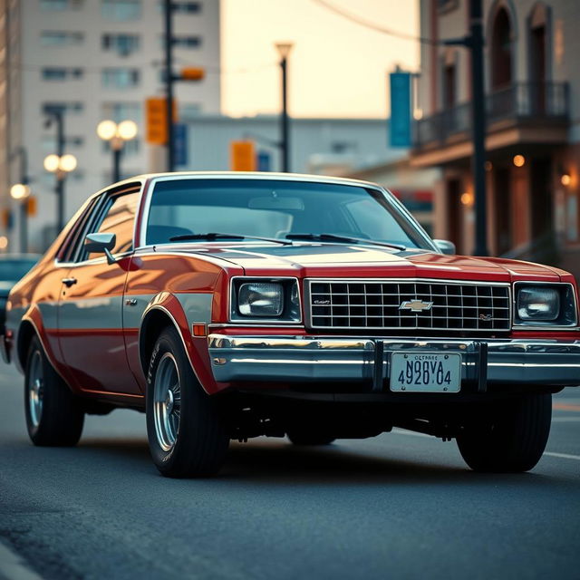 A classic 1980 Chevrolet Nova, featuring its distinct vintage design with attention to detail