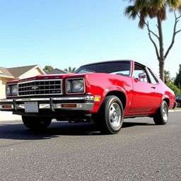 A well-maintained Chevrolet Chevy or Nova from 1980, showcasing classic American car design