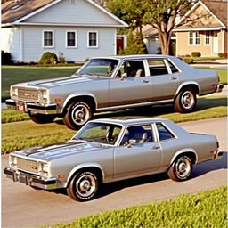 A classic Chevrolet Chevy Nova 1980 with a 4-door configuration, exemplifying vintage American car design