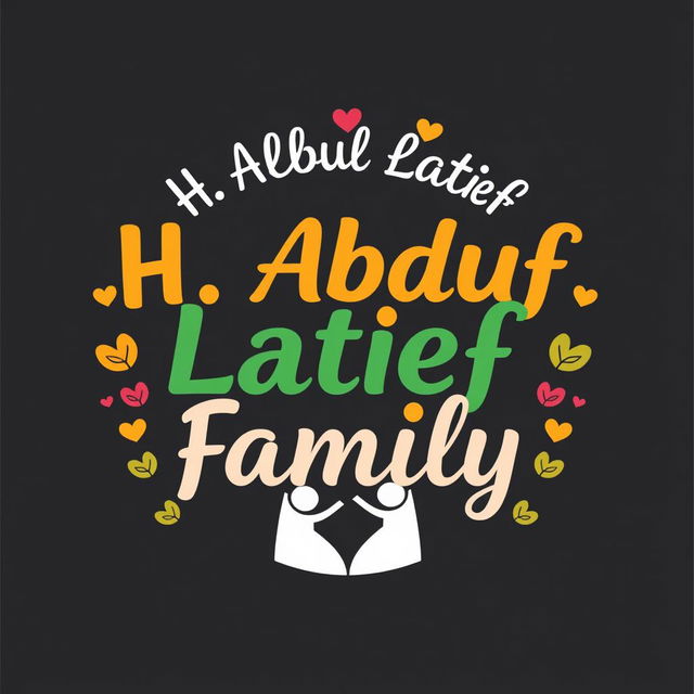 Family gathering t-shirt design featuring the text 'H