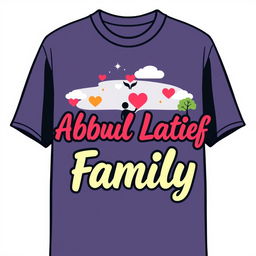 Family gathering t-shirt design featuring the text 'H