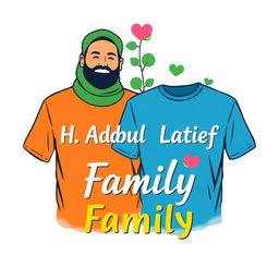 Family gathering t-shirt design featuring the text 'H