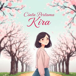 Book cover design for 'Cinta Pertama Kira'