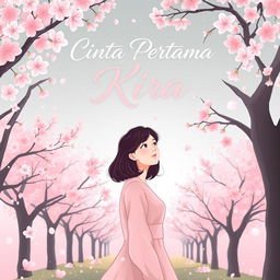 Book cover design for 'Cinta Pertama Kira'