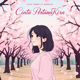 Book cover design for 'Cinta Pertama Kira'