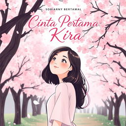 Book cover design for 'Cinta Pertama Kira'