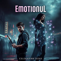 Book cover for the science-fiction dystopian novel titled "Emotionul"