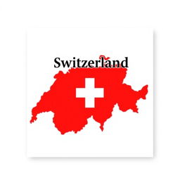 A minimalist design cover featuring the Swiss flag with a bold, simple typography of the word 'Switzerland' above it