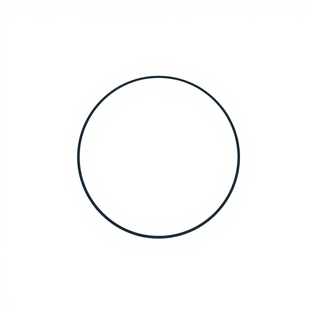 A perfect circle with a clean, smooth edge and a diameter of 201 pixels