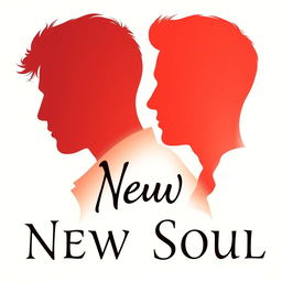 Cover for the book "New Soul" featuring the profile silhouette of two men, creatively superimposed on each other