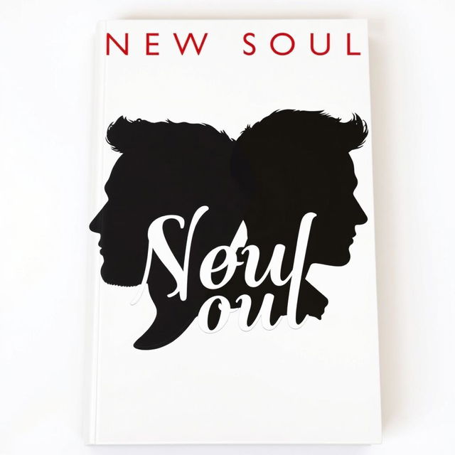 Cover for the book "New Soul" featuring the profile silhouette of two men, creatively superimposed on each other