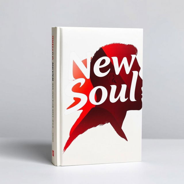 Book cover for "New Soul" showcasing the profile silhouette of two men, superimposed in a creative manner