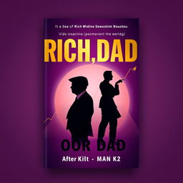 Inspired by the 'Rich Dad, Poor Dad' book cover, this design features a bold and eye-catching title in large, modern typography