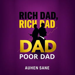 Inspired by the 'Rich Dad, Poor Dad' book cover, this design features a bold and eye-catching title in large, modern typography