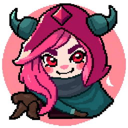 Create a pixel art image of the Dota 2 hero Hoodwink