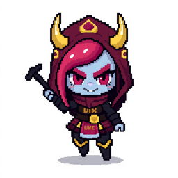 Create a pixel art image of the Dota 2 hero Hoodwink