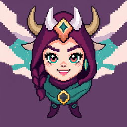 Create a pixel art image of the Dota 2 hero Hoodwink