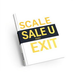 A professional book cover design for a book titled 'Scale Up and Exit'