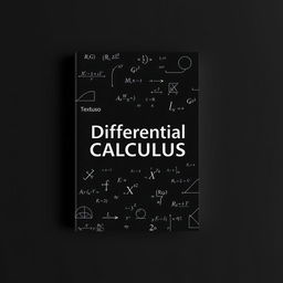 A sophisticated book cover for a textbook on Differential Calculus, set against a sleek black background